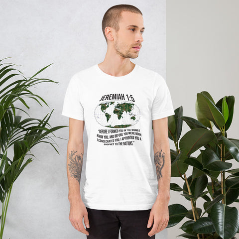 Jeremiah 1:5 Bible Verse Short-Sleeve Unisex T-Shirt